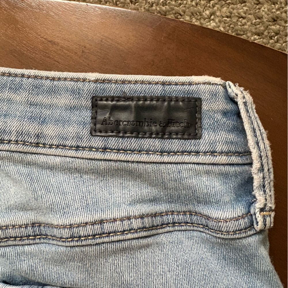 Abercrombie & Fitch High Rise Jeans Light Blue Faded Women's Size 24" - Picture 9 of 11